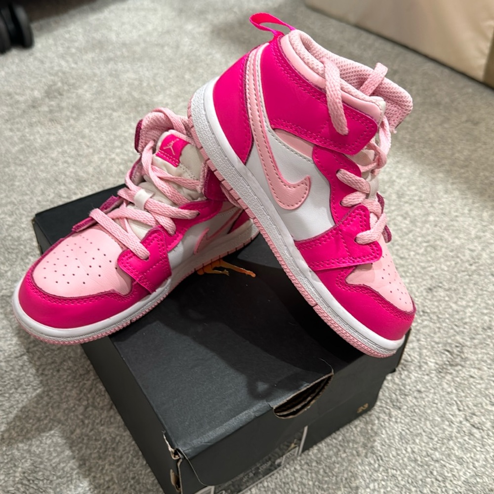 Jordan Kids Sneakers Pink and White